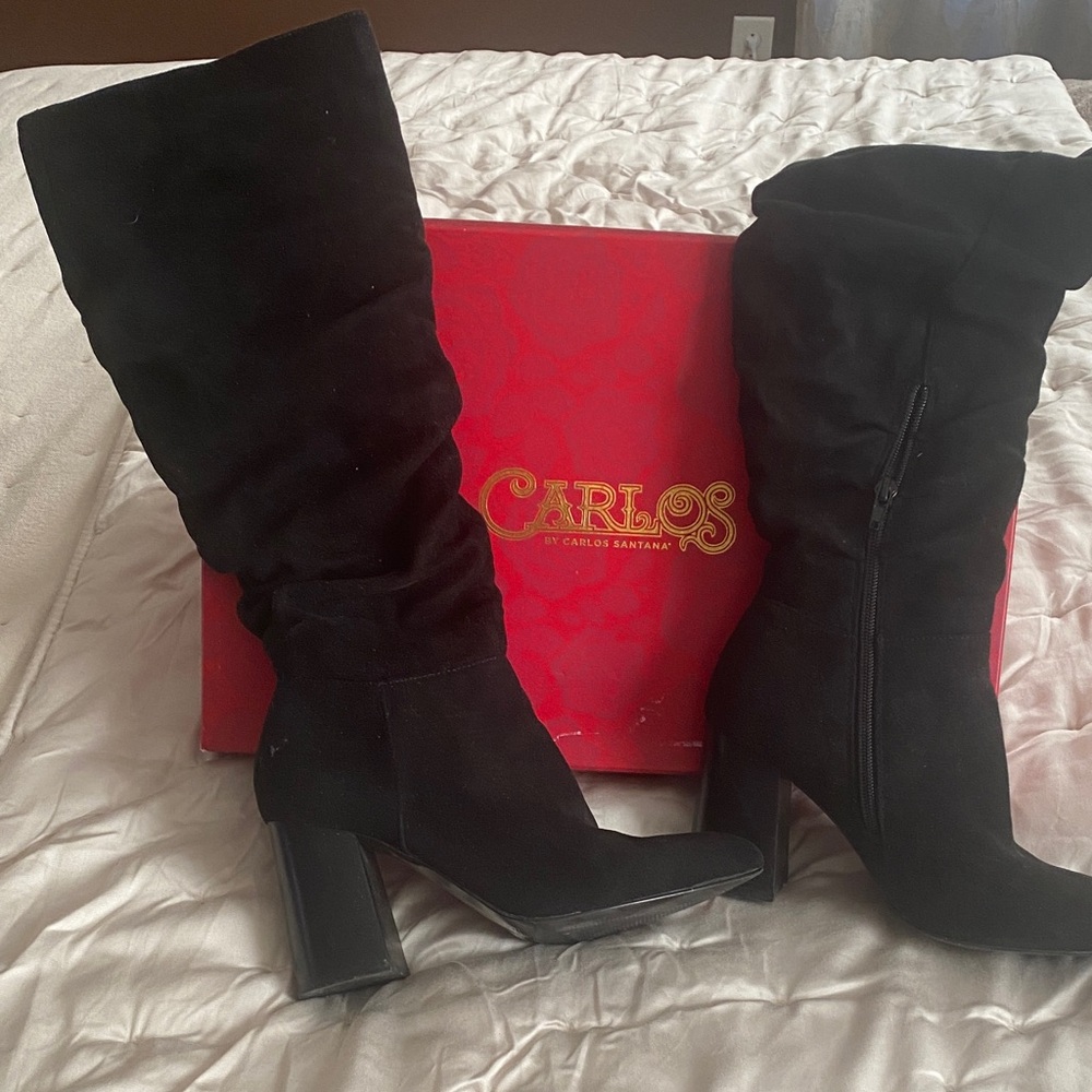 Carlos Santana Women's Black Heeled Boots